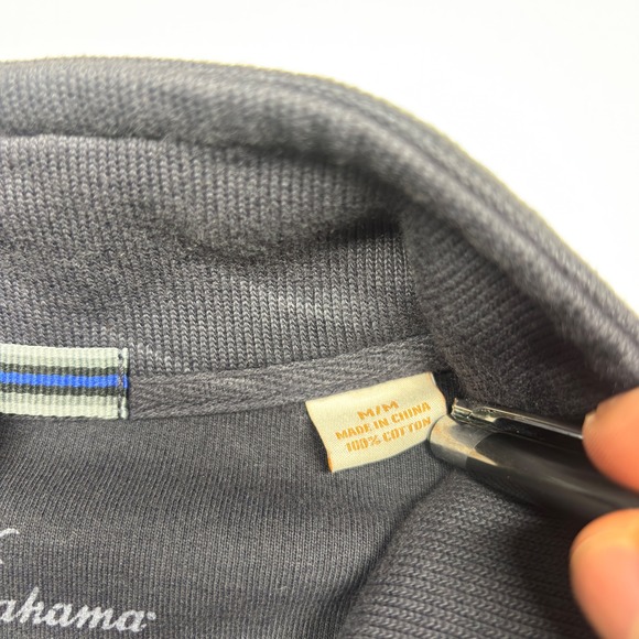 Tommy Bahama Mens Denver Broncos Super Bowl 50 Champions 1/4 Zip Pullover M - Picture 5 of 9